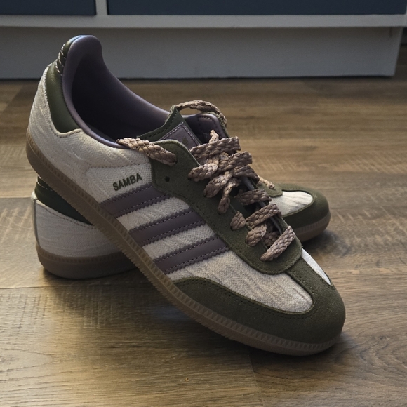 adidas Shoes - Adidas Samba OG Legacy Purple Olive Strata Womens 7.5 Mens 6.5 NEW IN BOX